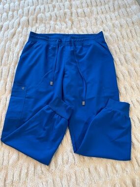 Royal Blue Cureology Jogger Scrub Pants